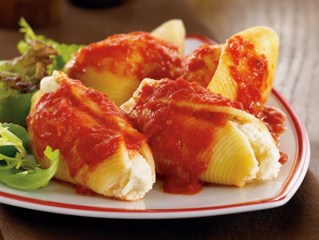 Zarky’s Signature Italian Style Stuffed Pasta Shells with Ricotta Cheese -Large feeds 6 to 8 people