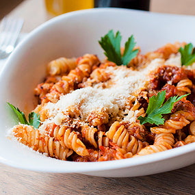 Zarky's Italian Style Baked Rotini with Italian Sausage-Feeds 2 to 4 people